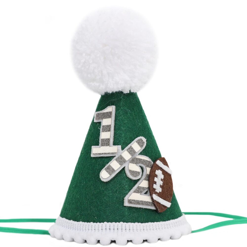 5036 football 1/2 birthday hat - Half 1/2 Birthday Decoration,Boy 6 Month